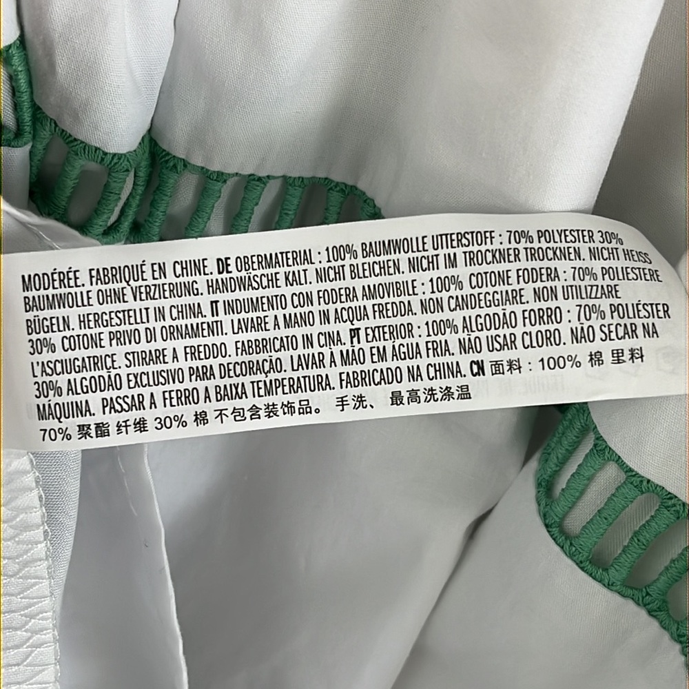 English Factory White Mini Dress with Rainbow Trim - Picture 10 of 10